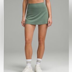 NWT lululemon athletica align high rise skirt, color: grey eucalyptus
